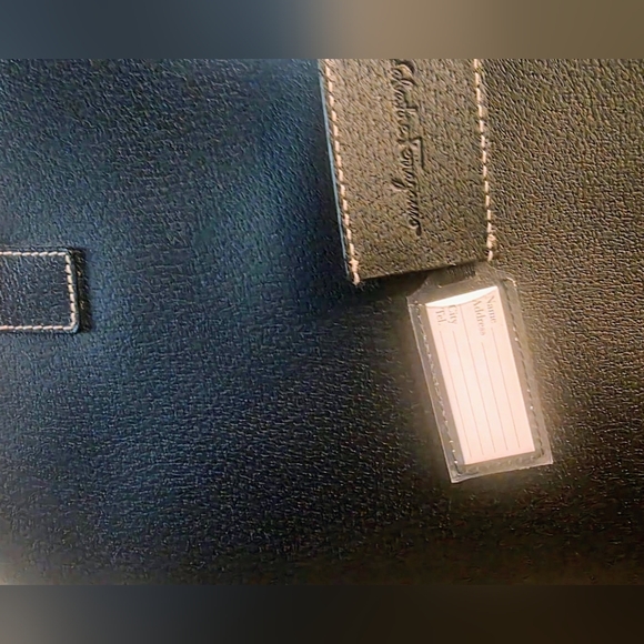 FERRAGAMO GANCINI VINTAGE NEW Padlock Black Leather Men's Bag - Picture 3 of 16